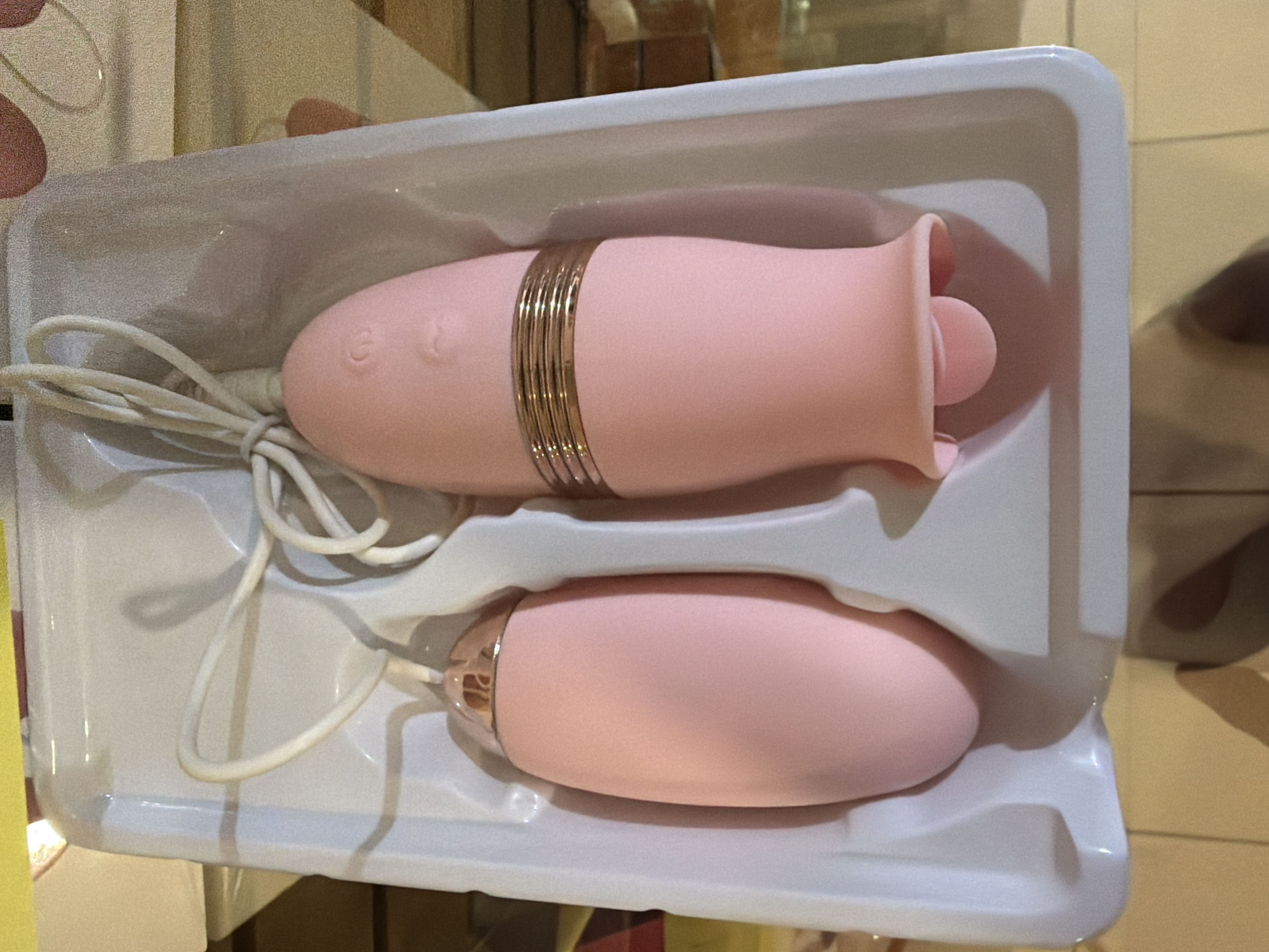 Vibrador con vala  rosa cable